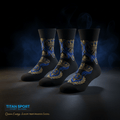 TITAN Crown Edition Athletic Sock Pack Royal Blue Gold 3-Pack