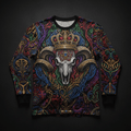 TITAN Men's Long Sleeve Tee - Bull Skull Crown Edition Design