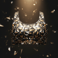 TITAN Elite Performance Sports Bra — Crystal Diamond Geometric Design