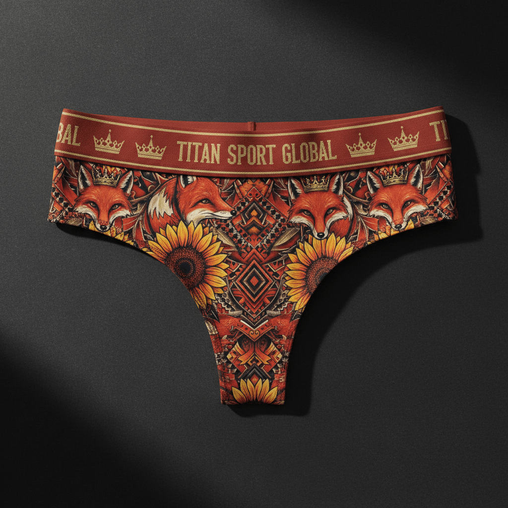 TITAN Crown Edition Women's Terracotta Fox Sport Briefs — Terracotta & Gold