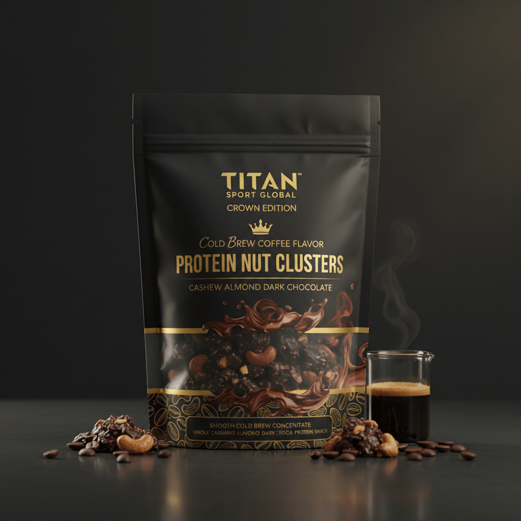 Crown High-Protein Cold Brew Dark Chocolate Cashew & Almond Clusters