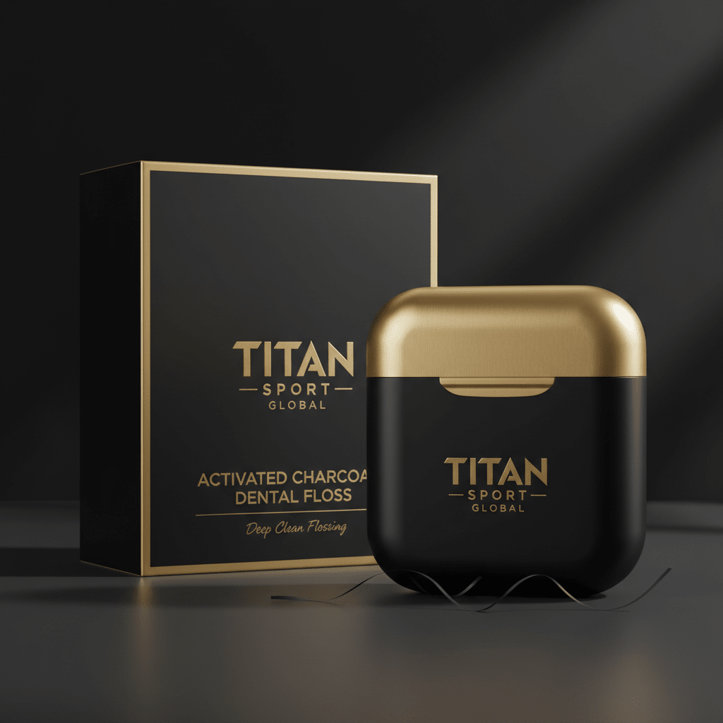 TITAN HIM Dental Floss Activated Charcoal