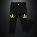 TITAN Men's Midnight Black Crown Compression Tights flat lay