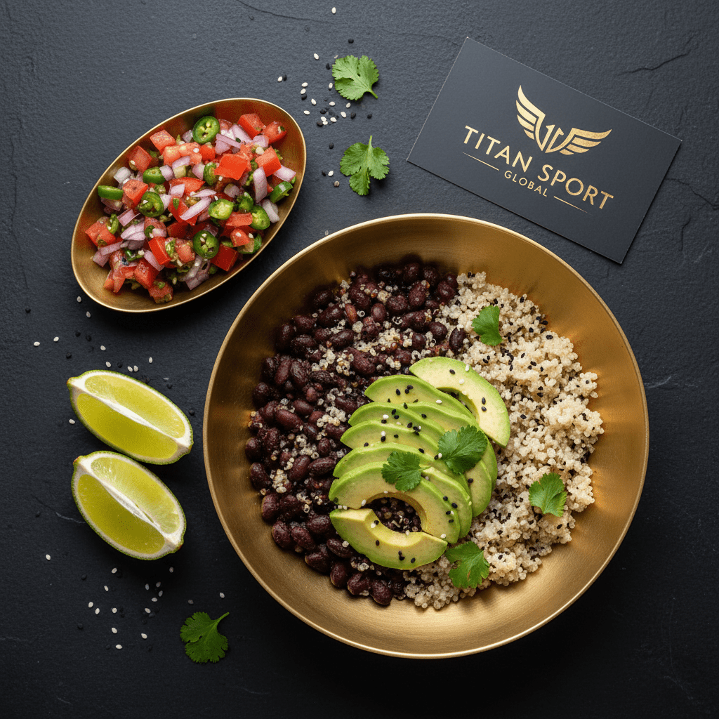 TITAN Mexican Vegan Black Bean & Quinoa Breakfast Bowl - High-Protein Meal Plan