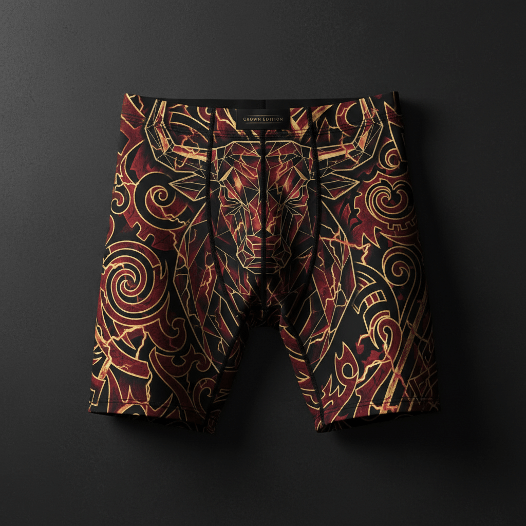 TITAN Men's Compression Shorts Bull King Crown Edition