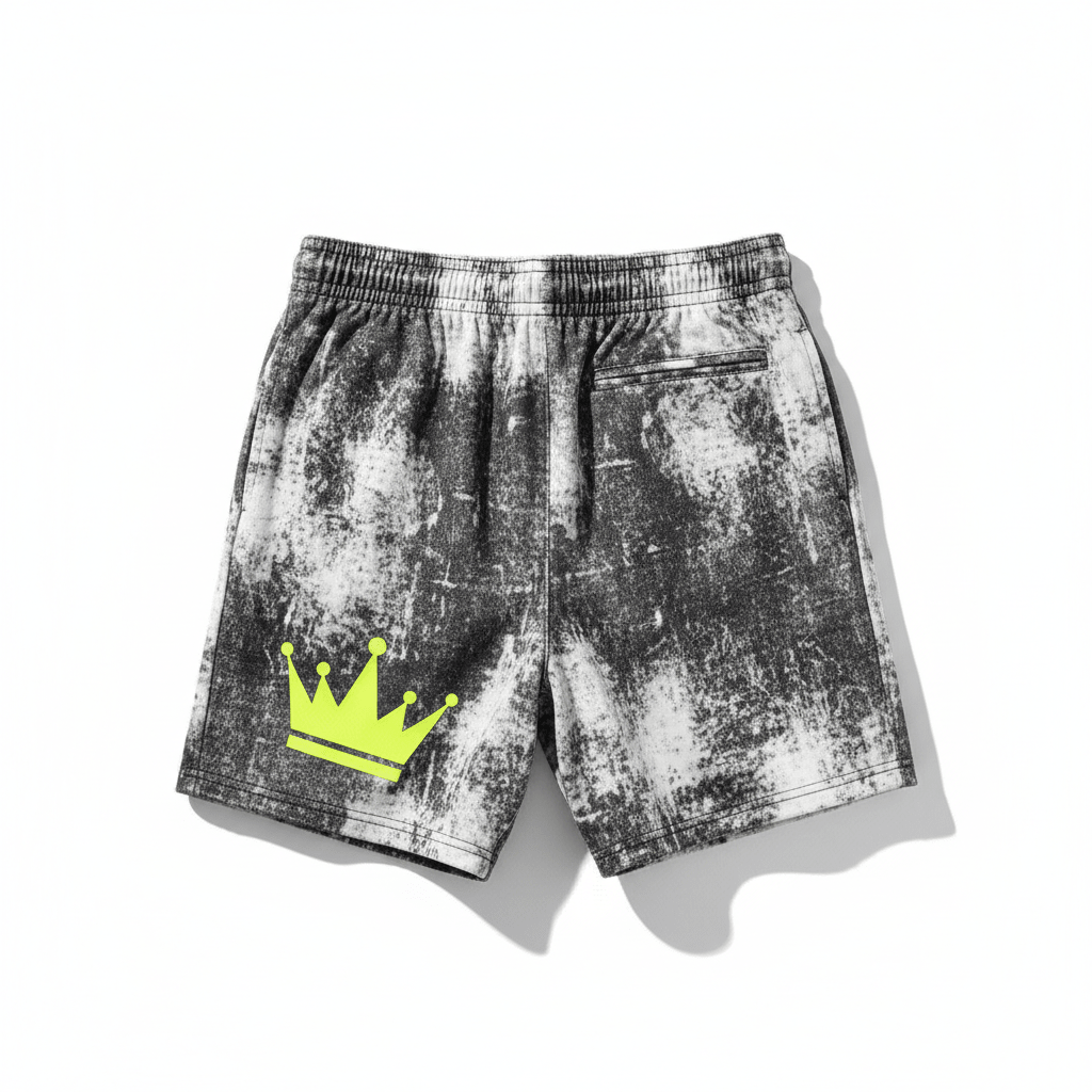 TITAN Acid Wash Crown Running Shorts — Crown SWAG Edition