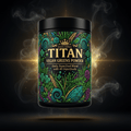 TITAN Vegan Greens Powder — Daily Superfood Blend, Crown Edition tattoo-style artwork