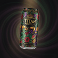 TITAN Organic Yerba Mate Energy Drink — Tropical, Crown Edition tattoo-style artwork
