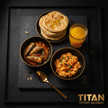 TITAN Moroccan Spiced Sardine Power Breakfast meal kit flat lay dark luxury