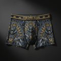 TITAN Crown Edition Men's Silverback King Boxer Briefs — Slate Grey & Gold