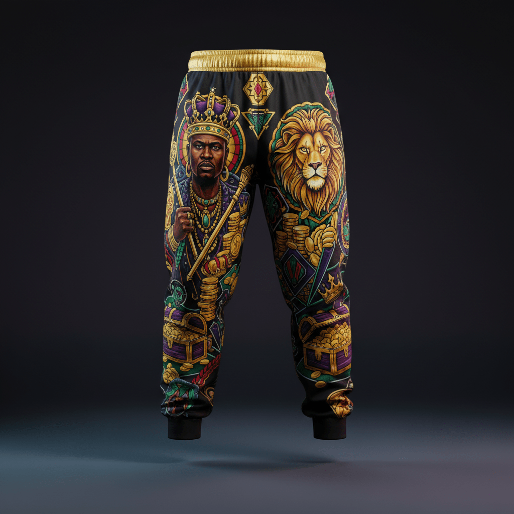 TITAN Plus Men's Mansa Musa King of Kings Joggers — Spiritual Crown Edition sizes 1X–5X