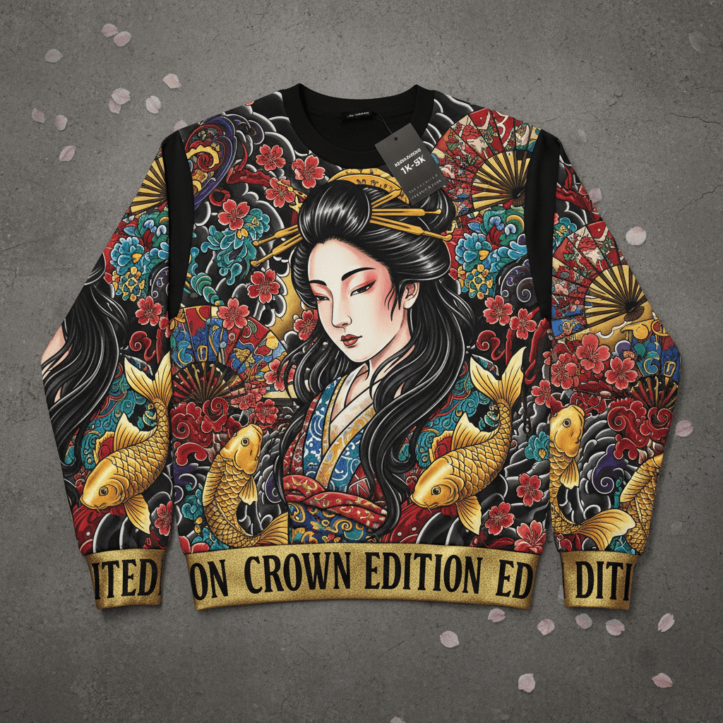 TITAN Plus Women's Geisha Blossom Crewneck — Inclusive Crown Edition
