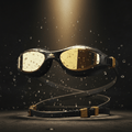 TITAN Pro Competitive Swim Goggles Black & Gold
