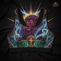 Empowered By Faith Women's Sports Bra — TITAN Crown Edition tattoo artwork
