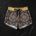 TITAN Crown Edition Tattoo Art Moroccan Shorts Women's Athletic Bottoms