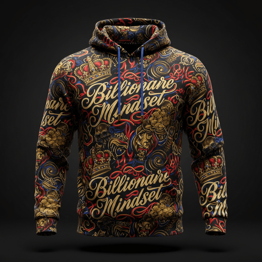 Men's Hoodie — Billionaire Mindset — Crown Edition