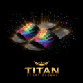TITAN SPORT GLOBAL recovery slides with rainbow abstract crown pattern