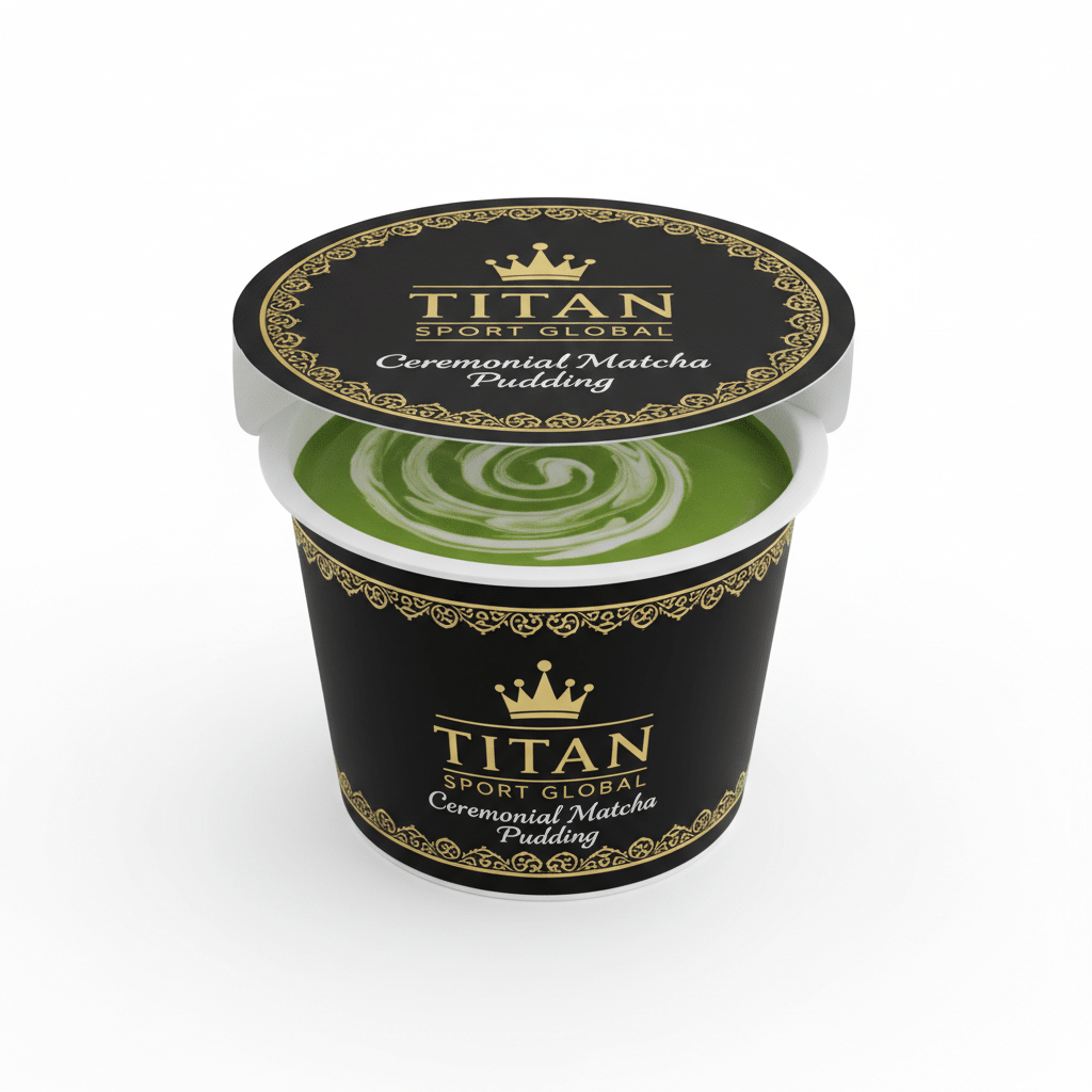 Crown Edition Ceremonial Matcha Protein Pudding Cup — matte black Crown Edition cup