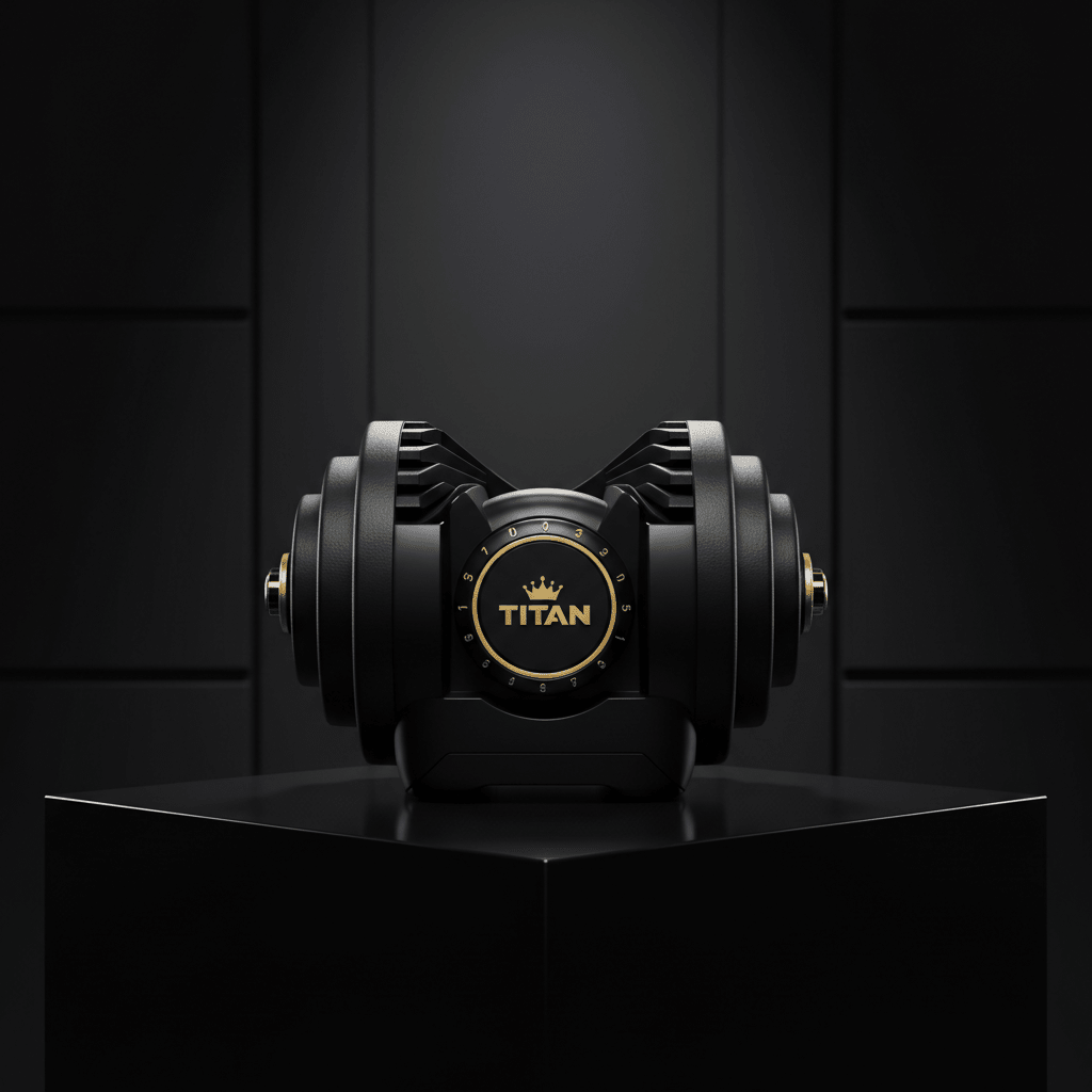 TITAN Crown Edition Selector Dial Adjustable Dumbbell matte black gold