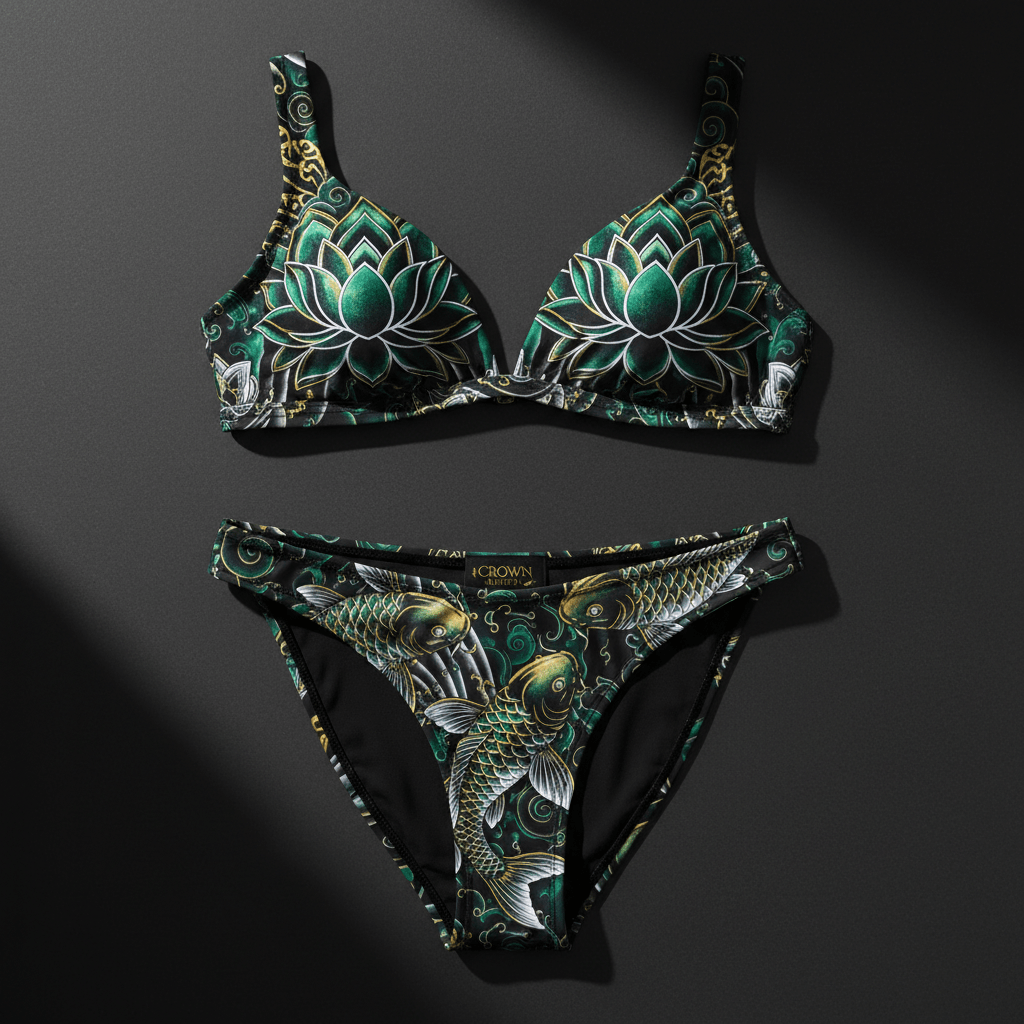 TITAN Women's Bikini Set Lotus Queen Crown Edition