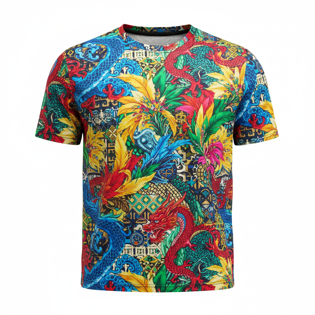 TITAN Crown Edition Men's Fashion Tee Dragon x Carnival x Mosaic