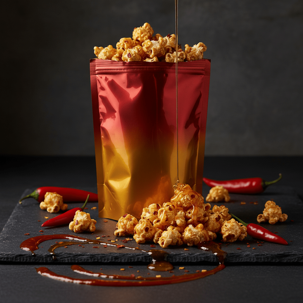 TITAN Protein Popcorn – Sriracha Honey, premium product photography