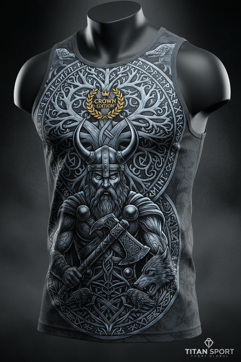 TITAN Men's Viking Runes Muscle Tank Valhalla Edition