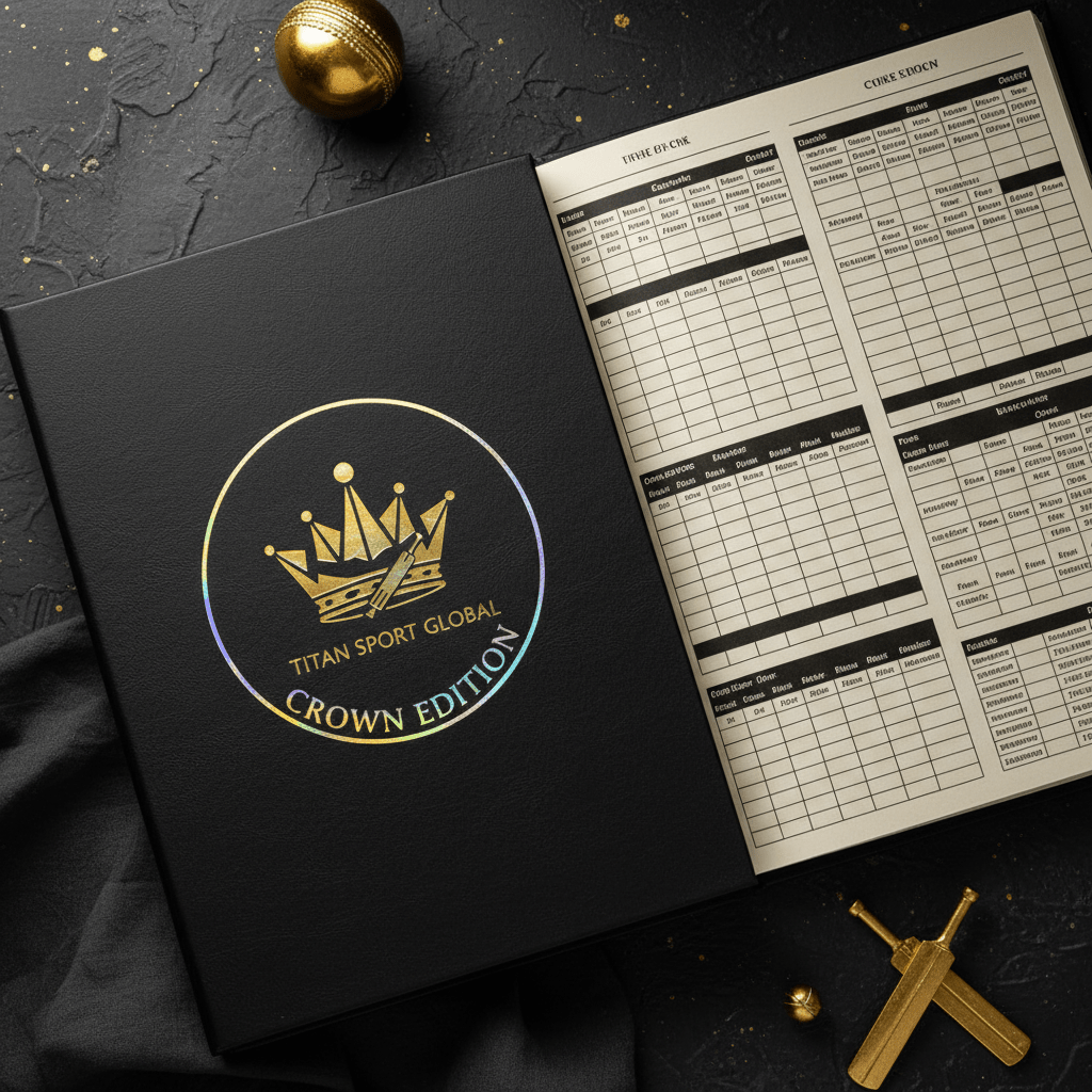 TITAN Crown Edition Cricket Scorebook Matte Black Gold