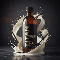 TITAN Ready-to-Drink Protein Shake - Vanilla 11oz bottle premium black and gold branding