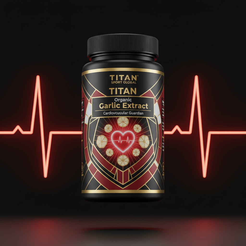 TITAN Organic Garlic Extract - Cardiovascular Guardian supplement bottle
