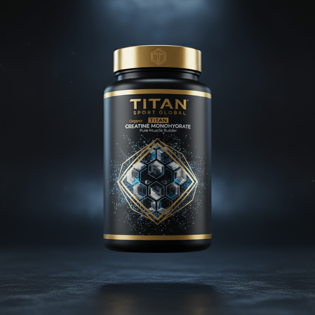 TITAN Organic Creatine Monohydrate - Pure Muscle Builder supplement bottle