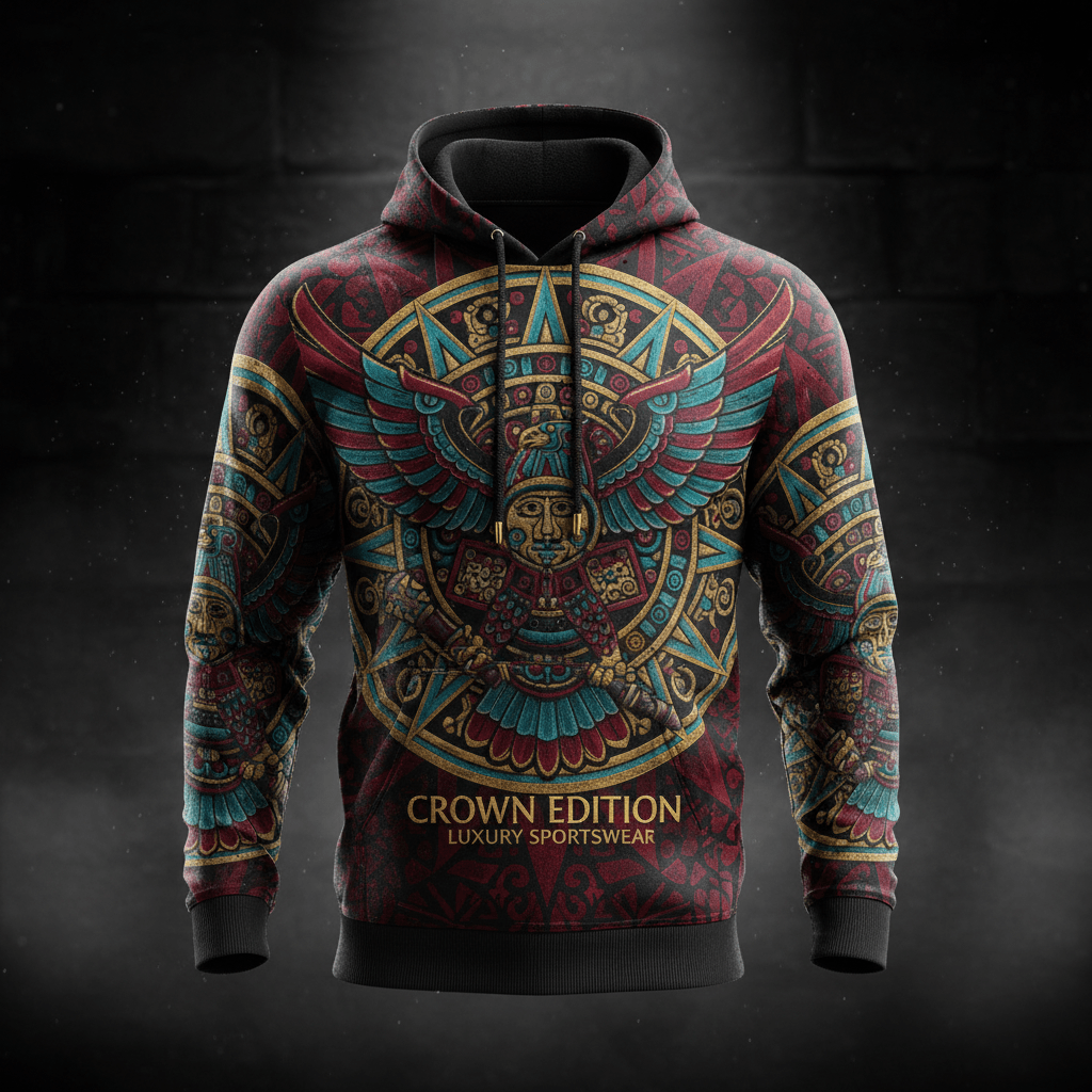 TITAN Aztec Eagle Knight Pullover Hoodie — Ocelotl Edition