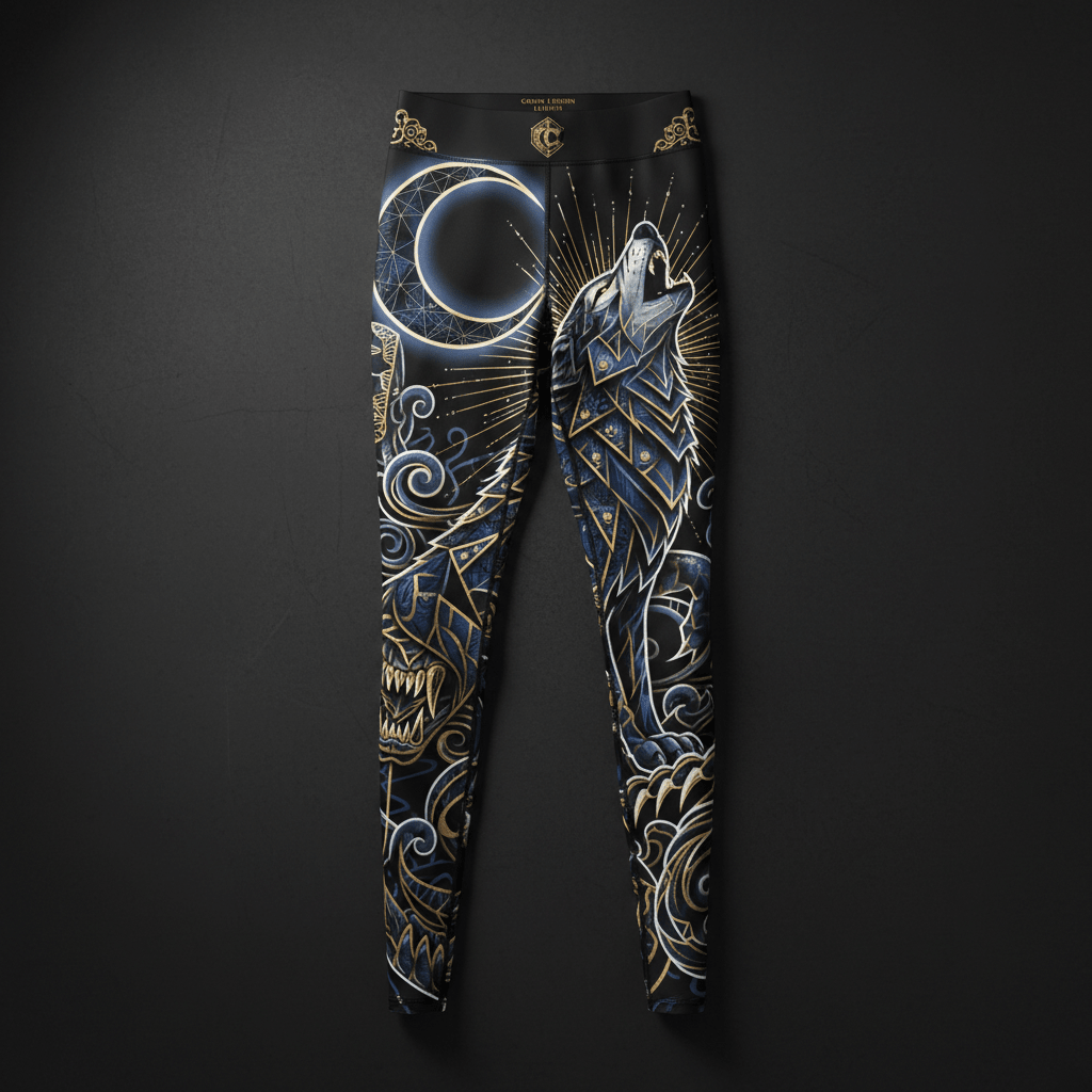 TITAN Women's Compression Leggings Wolf Queen Crown Edition