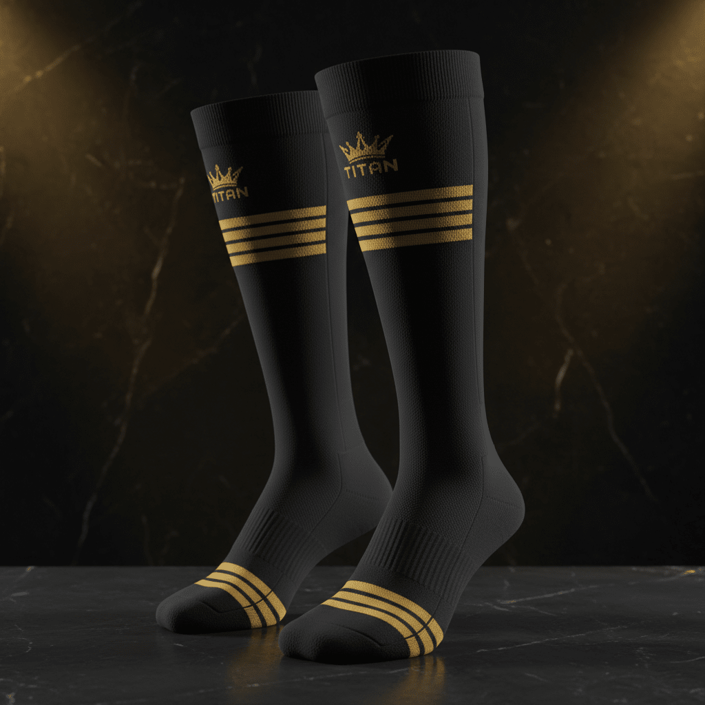 TITAN Pro Compression Socks 3-Pack Black & Gold