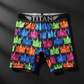 TITAN SWAG HIM Compression Shorts — Neon Crown — View 2