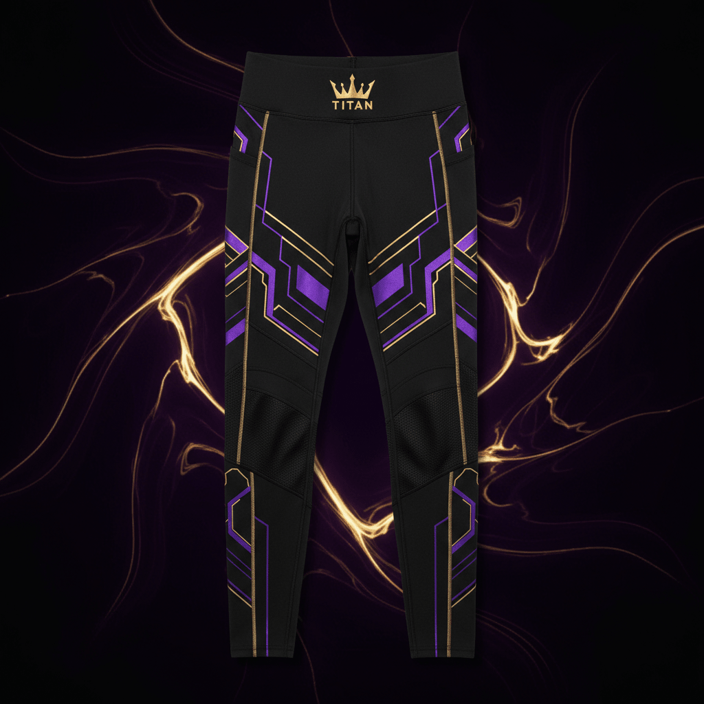 TITAN FlexCore Training Leggings - Adaptive Compression flat lay