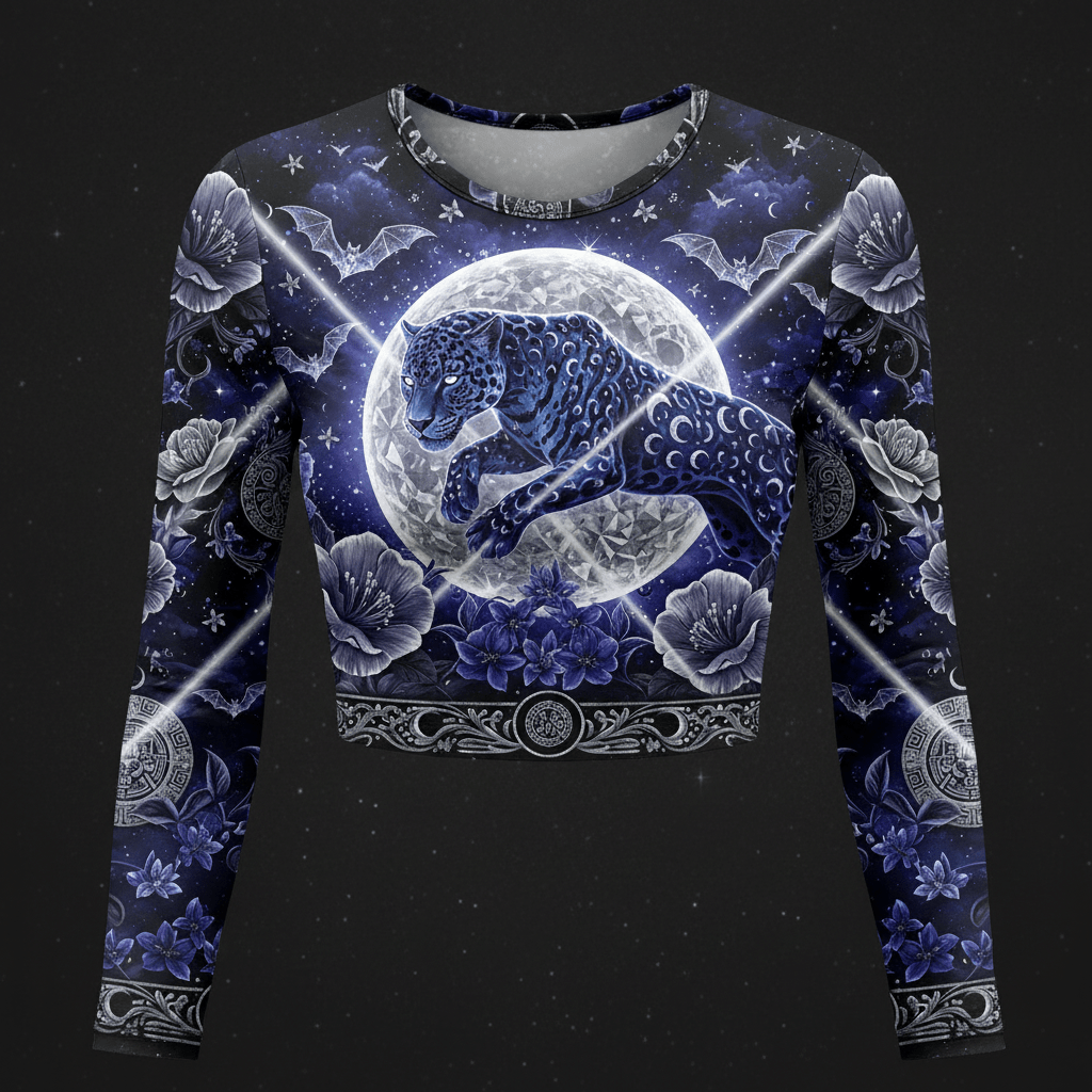 TITAN Women’s Cosmic Jaguar Moonrise Long Sleeve Crop — Ix Tab Edition