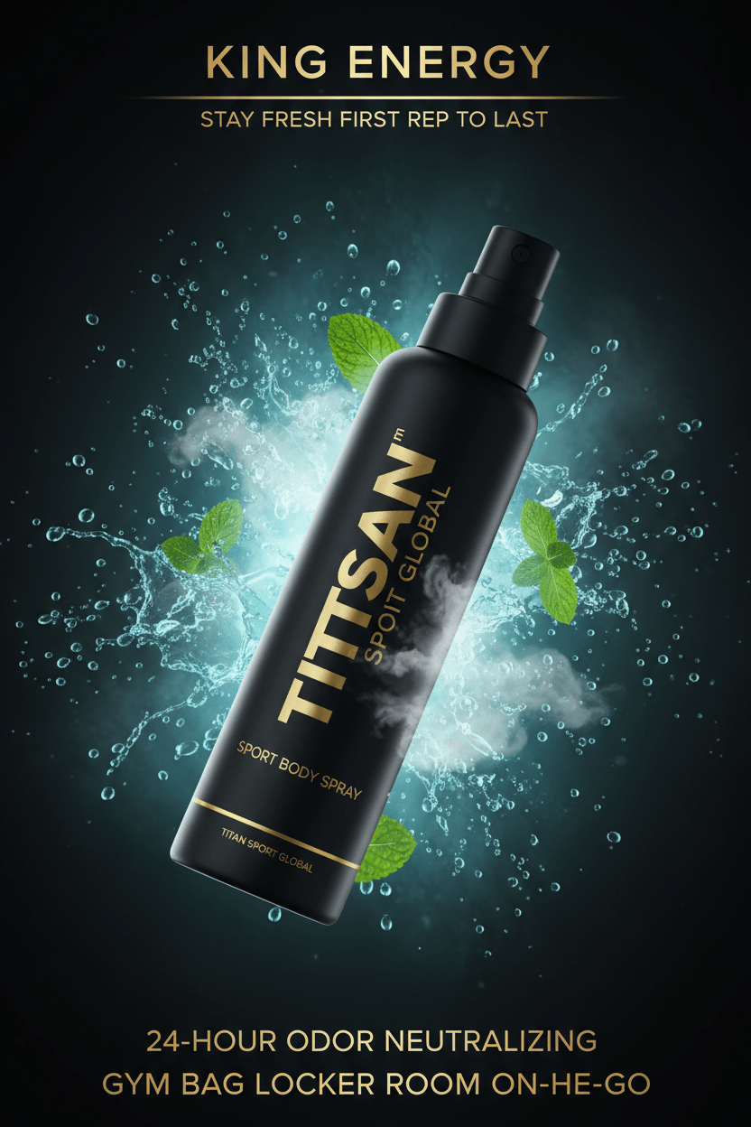 TITAN Sport Body Spray — Fresh Aqua Mint Luxury Design
