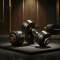 TITAN Select-A-Weight Adjustable Dumbbell Crown SWAG Edition black gold dial