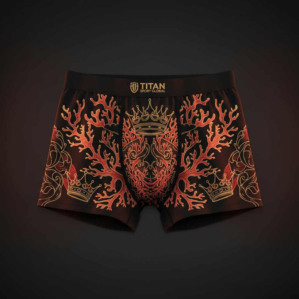 TITAN Women's Cozy Boxer Shorts Crown Edition Coral Gold