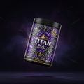 TITAN BCAA Grape Crush - Crown Edition tattoo-style artwork