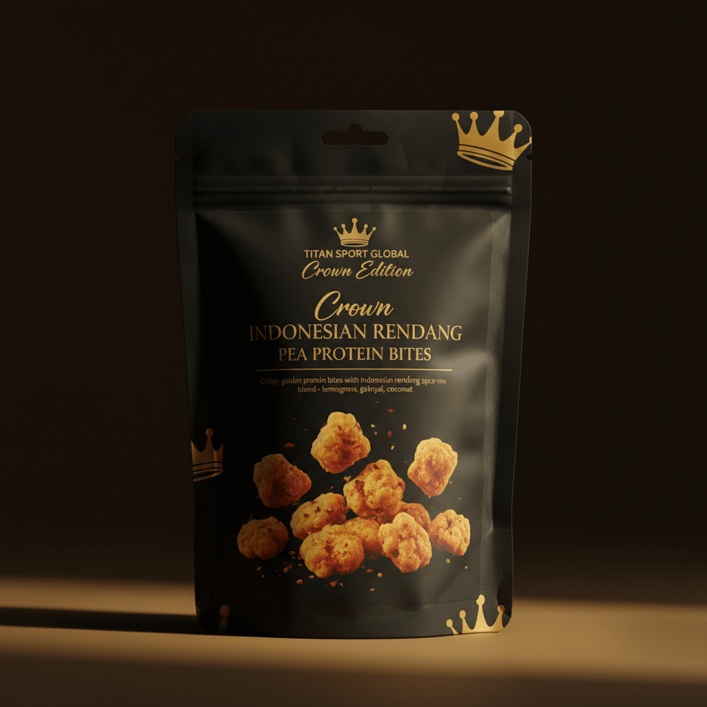 Crown Indonesian Rendang Pea Protein Bites - TITAN SPORT GLOBAL