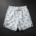 TITAN Men's Arctic White Crown Athletic Shorts — Ice King SWAG Edition