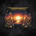 TITAN Egyptian Goddess Women's Cozy Boxer Shorts Crown Edition — anime Egyptian goddess art on matte black