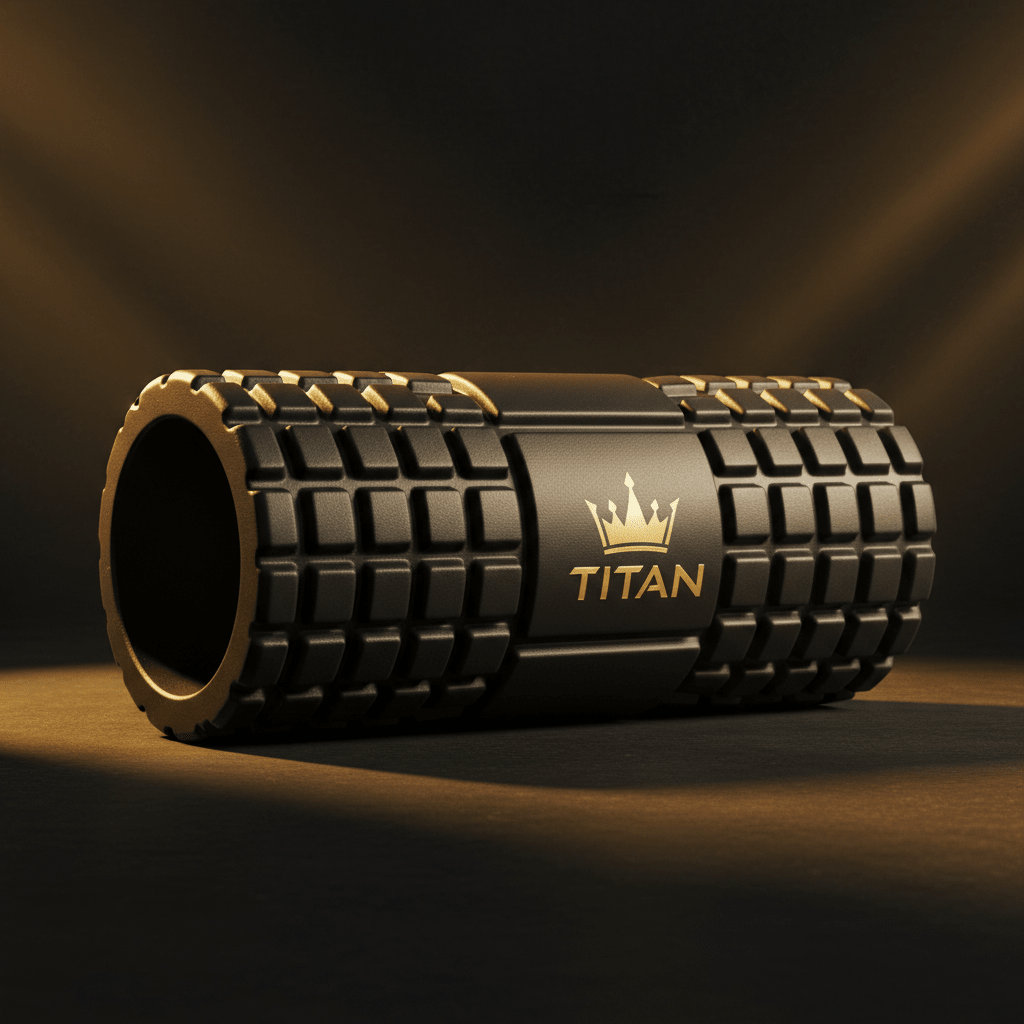 TITAN Pro High Density Foam Roller 18 Inch Black & Gold