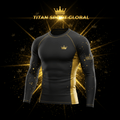 TITAN SPORT GLOBAL pro men's rash guard long sleeve UPF 50+