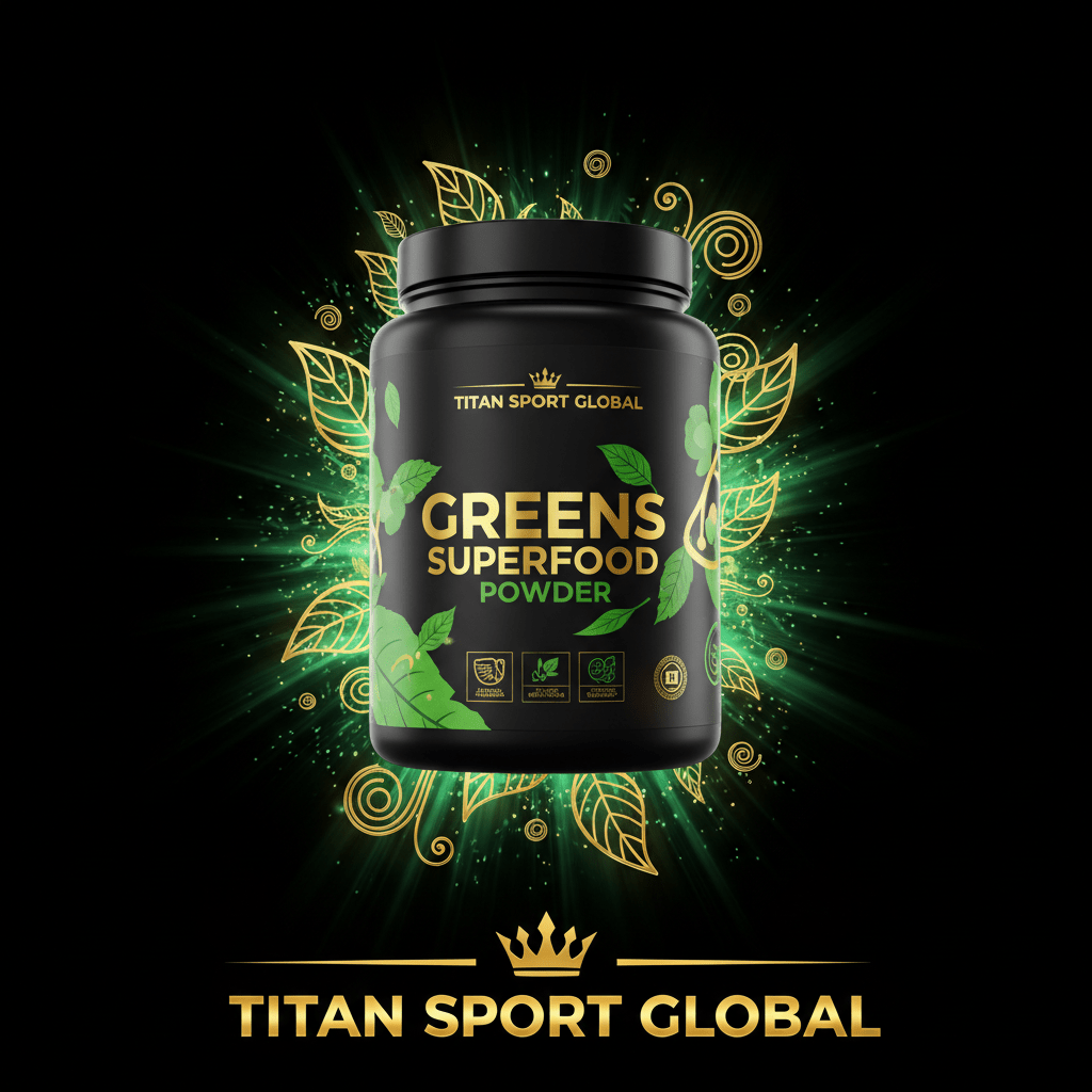 TITAN SPORT GLOBAL greens superfood powder supplement tub