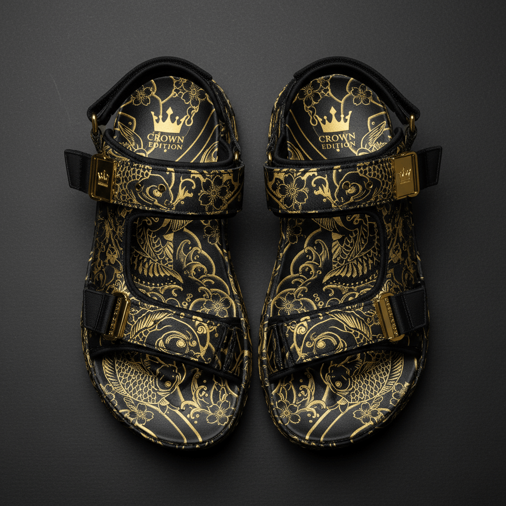 TITAN Koi Dragon Sport Sandal tattoo art Crown Edition