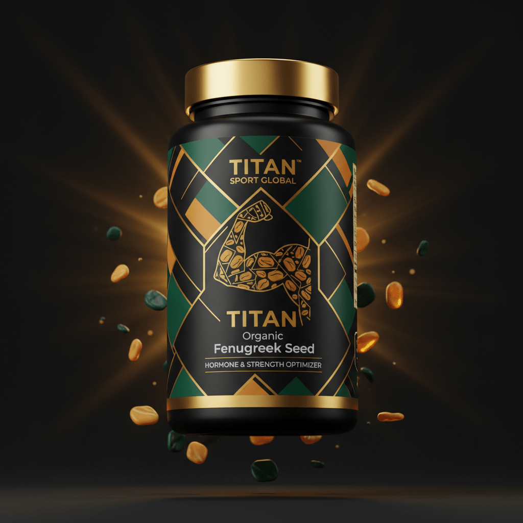 TITAN Organic Fenugreek Seed - Hormone & Strength Optimizer supplement bottle
