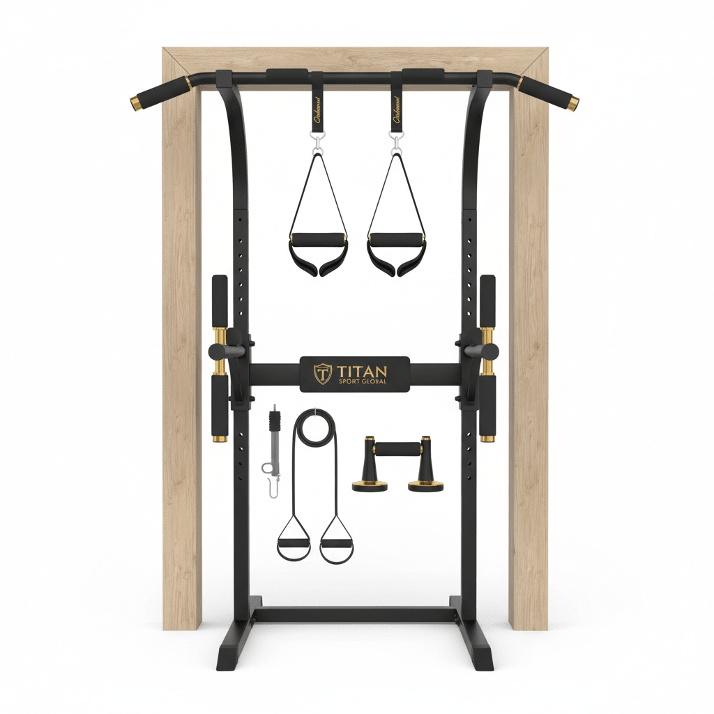 TITAN Doorframe Multi-Station Home Gym System — Crown Edition